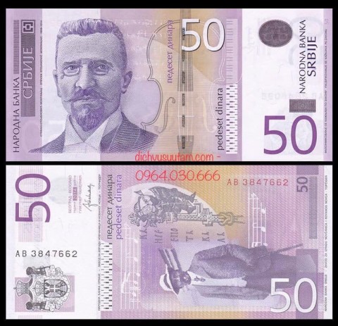 Tiền Cộng hòa Serbia 50 dinara