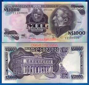 Tiền Cộng hòa Uruguay 1000 pesos