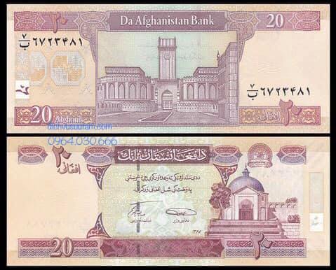 Tiền Afghanistan 20 afghanis