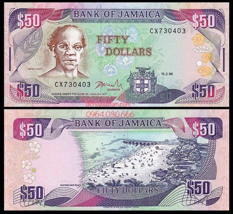 Tiền Jamaica sưu tầm 50 dollars