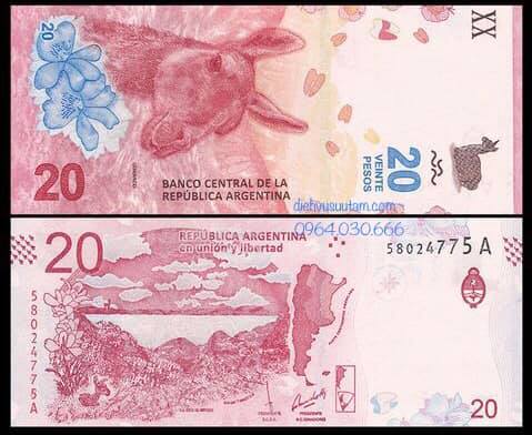 Tiền Cộng hòa Argentina 20 pesos