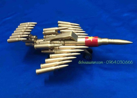 Mô hình máy bay chiến đấu làm từ vỏ đạn (loại vừa 700g)