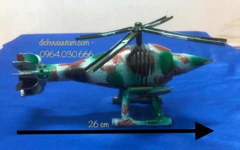 Mô hình vỏ đạn  CỐI máy bay trực thăng chiến đấu (1,4kg)