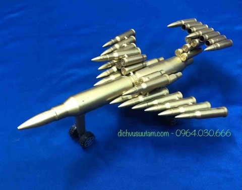 Mô hình máy bay chiến đấu làm từ vỏ đạn (loại vừa 700g)