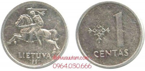 Xu Cộng hòa Lithuania 1 centas 18.75mm
