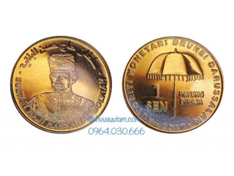 Đồng xu Brunei 1 sen 17.78mm