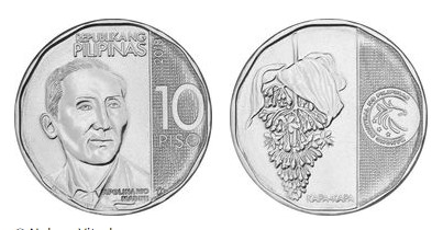 Đồng xu 10 pesos Philippines phiên bản mới 27mm