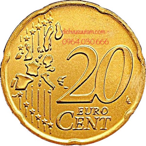 Đồng xu 20 cent Euro 22.25mm