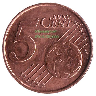 Đồng xu 5 cent Euro 21.25mm