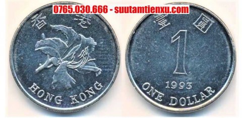 Đồng xu 1 dollar Hong Kong 25,5mm