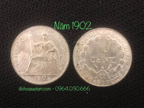 Đồng xu Hoa xòe Đông Dương 10 cent 19xx, Hàng Lưu Niệm