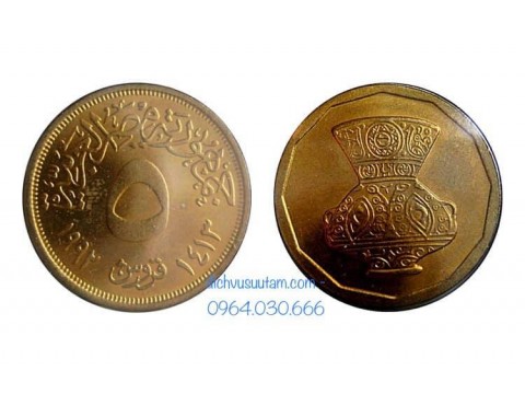 Đồng xu Ai Cập 5 piastres 21mm