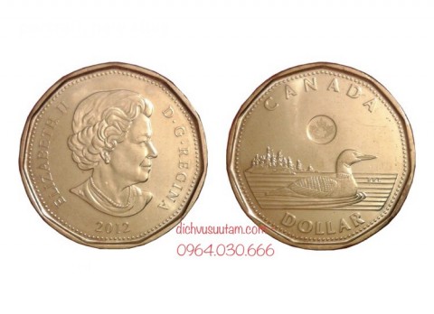 Đồng xu may mắn 1 dollar Canada 26,5mm, top những đồng xu may mắn nhất thế giới