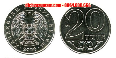 Xu 20 tenge Kazakhstan 18,35mm sưu tầm