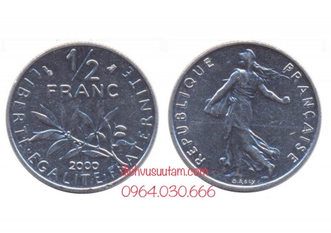 Xu Cộng hòa Pháp 1/2 franc 19.5mm