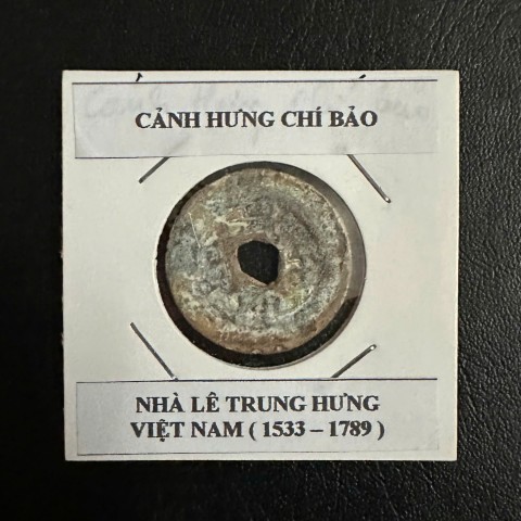Xu cổ lỗ vuông Cảnh Hưng Chí Bảo, nhà Lê Trung Hưng 1533-1789