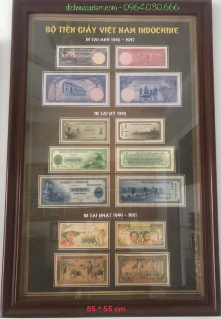 Tranh deco bộ tiền giấy Đông Dương 1945 - 1951