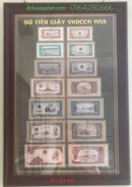 Tranh deco bộ tiền giấy VNDCCH 1958