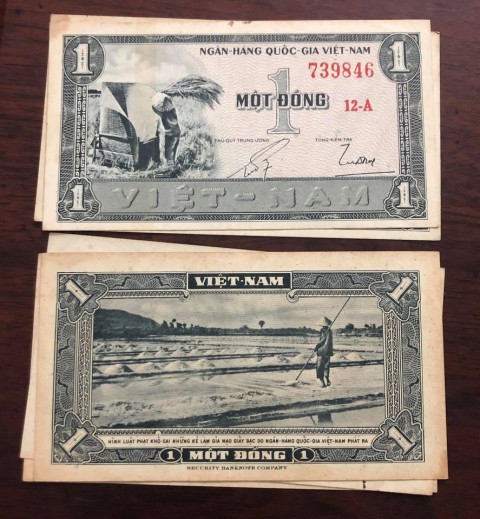 [Bộ 1955 lần 1] Tờ 1 đồng Đập lúa - Ruộng muối