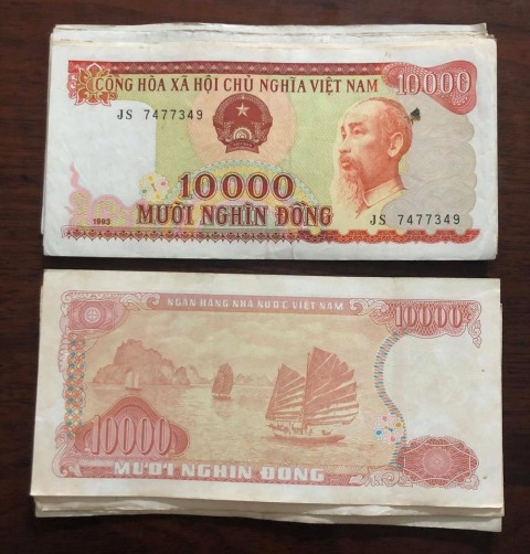 [Bộ cotton] Tờ 10.000 đồng Việt Nam 1993 bao cấp, Vịnh Hạ Long
