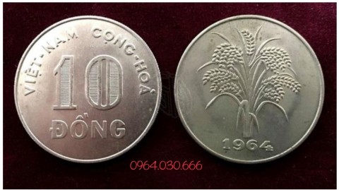 [Xu VNCH] Xu 10 đồng Việt Nam Cộng Hòa bụi lúa