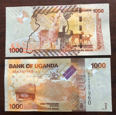 Tiền con Dê Cộng hòa Uganda 1000 shillings [12 con giáp]