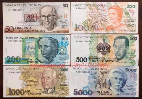 Bộ 6 tờ tiền Brazil