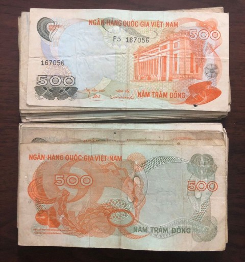 [Bộ hoa văn 1969] Tờ 500 đồng hoa văn 1969