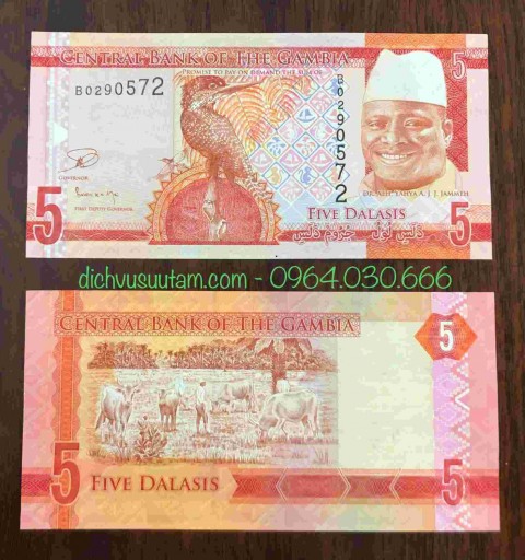 Tiền Gambia 5 Dalasis 2015