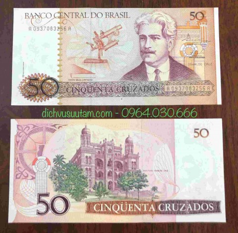 Tiền Brazil 50 Cruzados