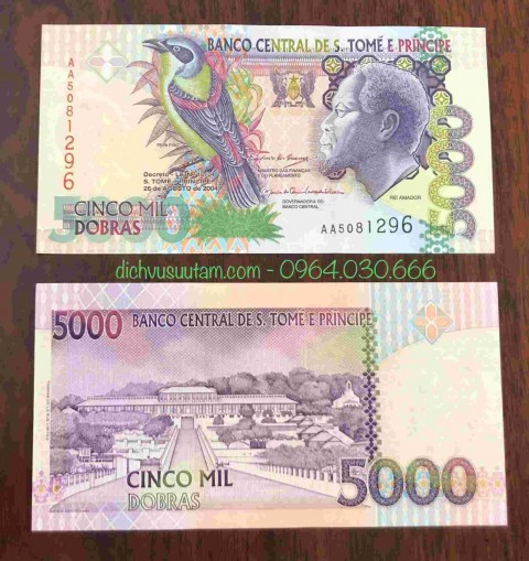 Tiền Sao Tome và Principe 5000 dobras