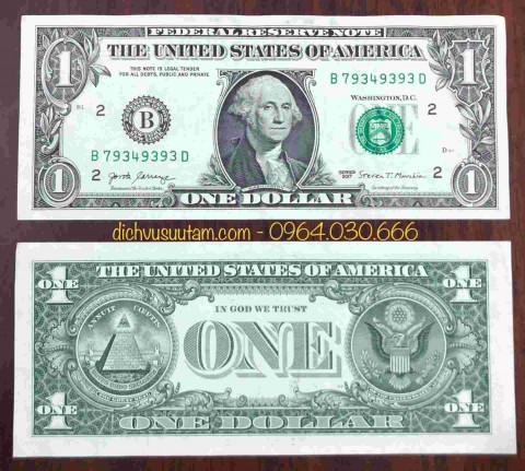 Tiền Mỹ 1 Dollar