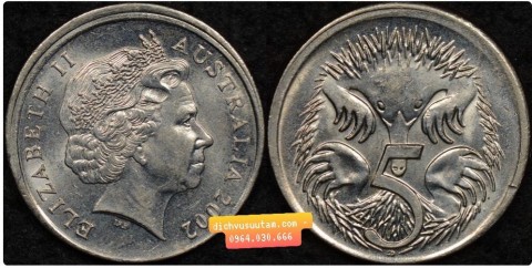 Đồng xu Australia 5 Cent 19.41mm