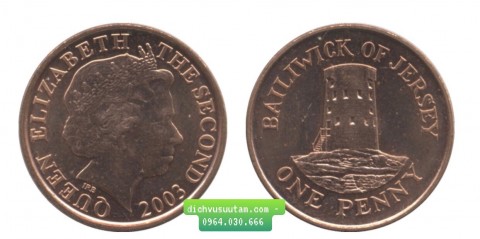 Đồng xu Jersey 1 Penny 20.27mm