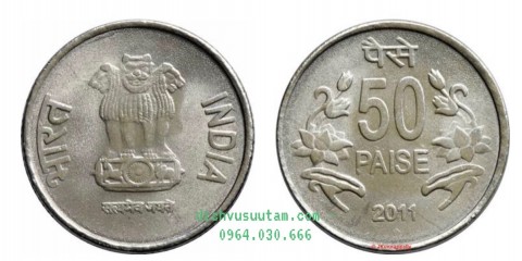 Đồng xu Ấn Độ 50 Paise 19mm
