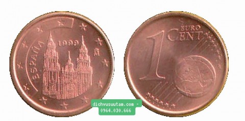 Đồng xu 1 Cent Tây Ban Nha 16.25mm