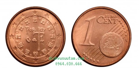 Đồng xu 1 Cent Bồ Đào Nha 16.25mm