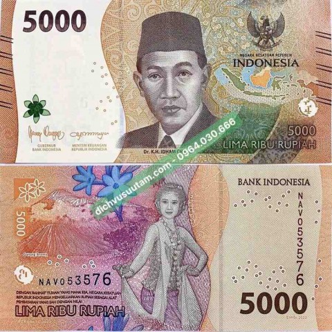 Tiền Indonesia 5000 Rupiah phát hành 2022