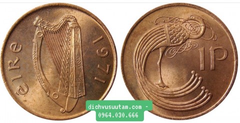 Đồng xu Ireland 1 Penny 20.32mm