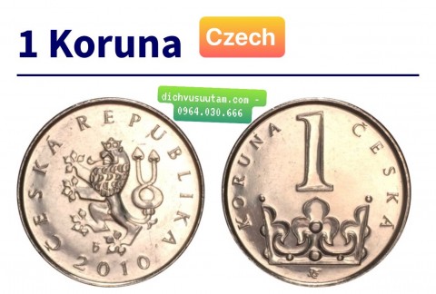 Đồng xu Cộng hòa Czech 1 Koruna 20mm