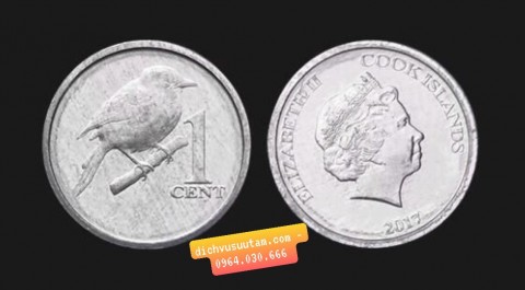Đồng xu Quần Đảo Cook 1 cent 14mm
