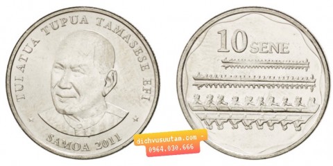 Đồng xu Samoa 10 Cent 19mm