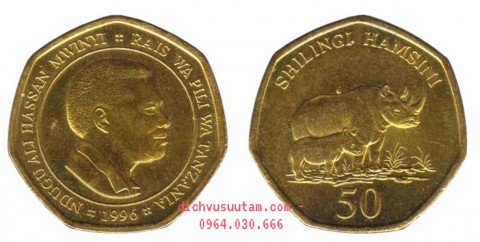 Đồng xu Tanzania 50 Shilingi 22mm