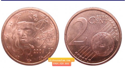 Đồng xu Pháp 2 Cent 18.75mm