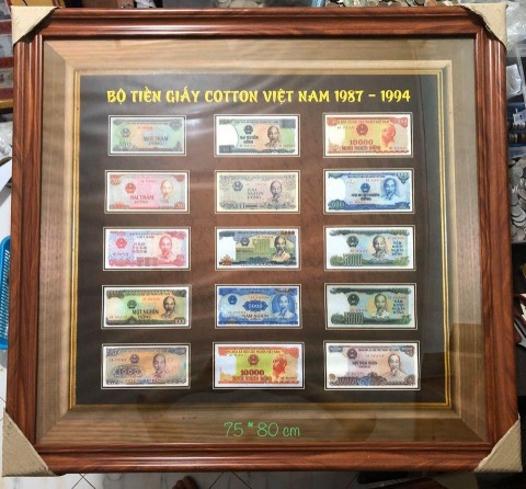 [KHUNG VỪA] Bộ tiền cottong Việt Nam huyền thoại 1987 - 1994